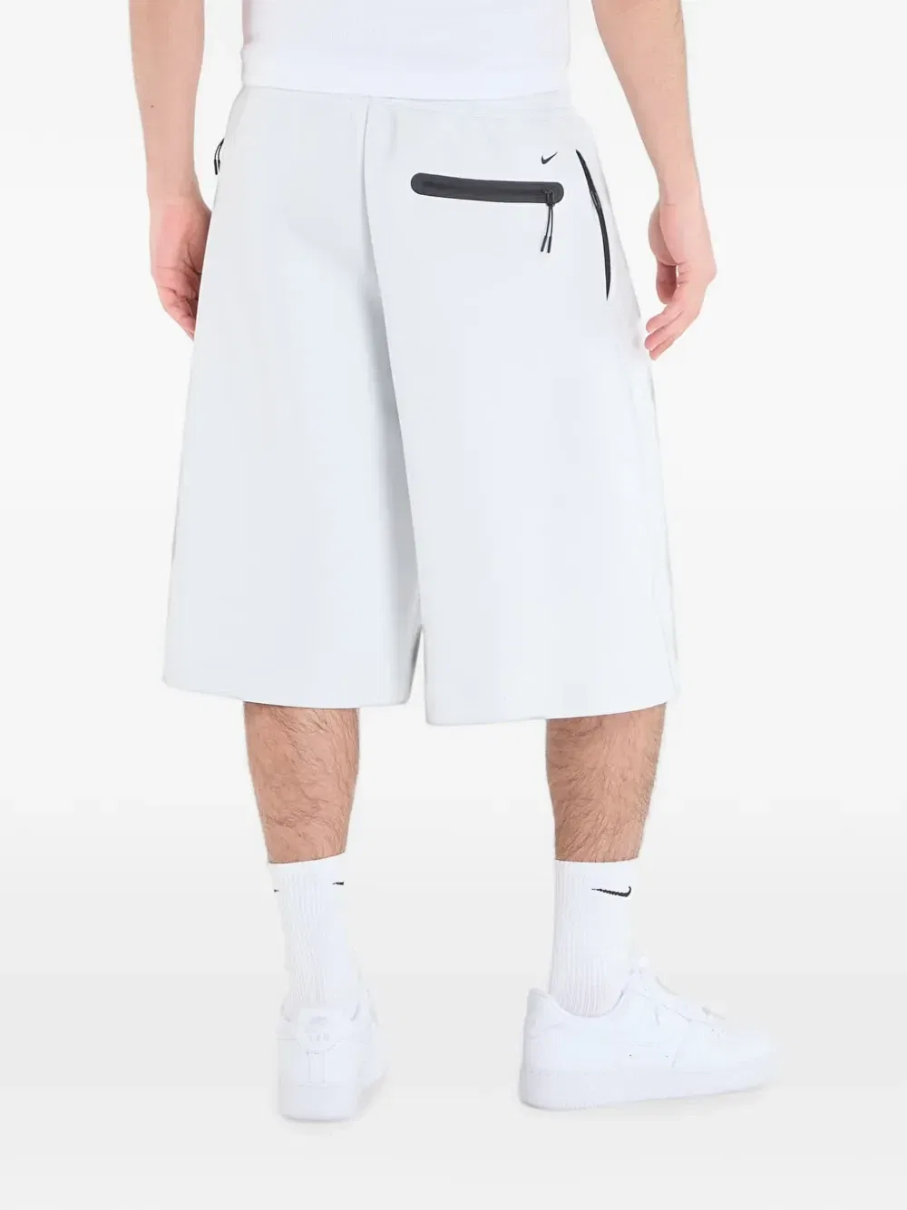 Флисовые шорты свободного кроя Nike, белый — фото 4
