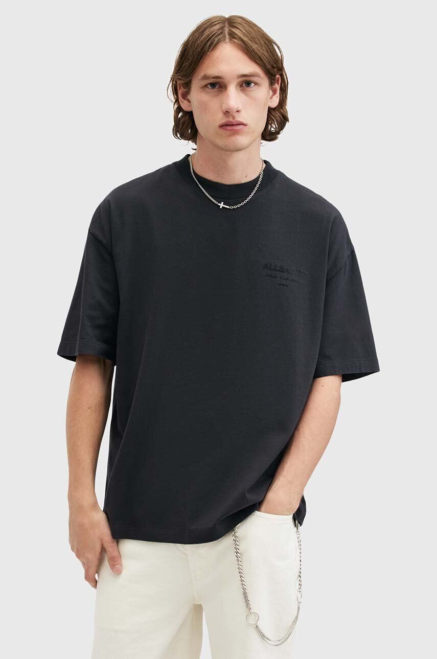 

XANDER SS CREW хлопковая футболка AllSaints, черный