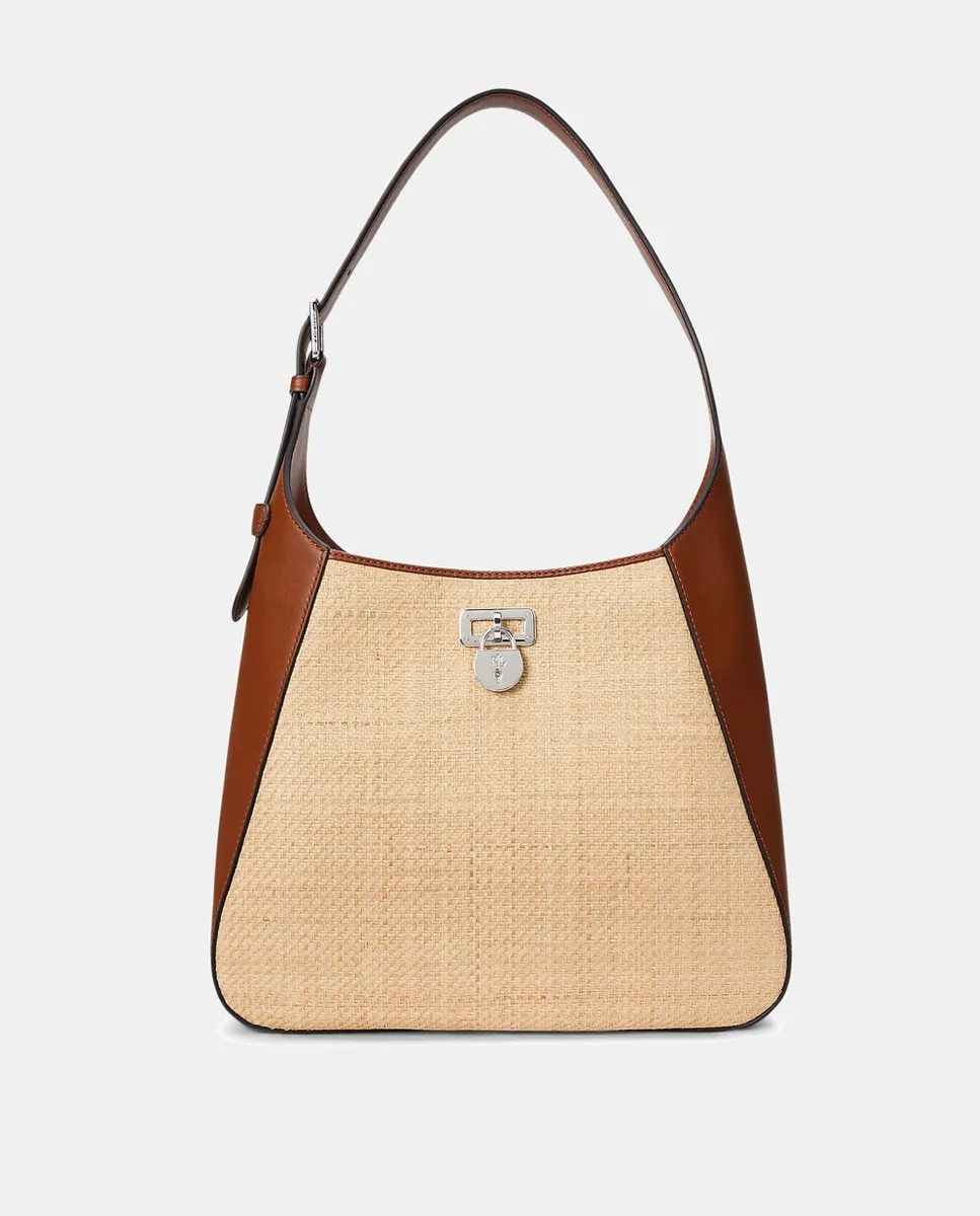 

Сумка Tanner из рафии среднего размера Lauren Ralph Lauren, цвет Natural
