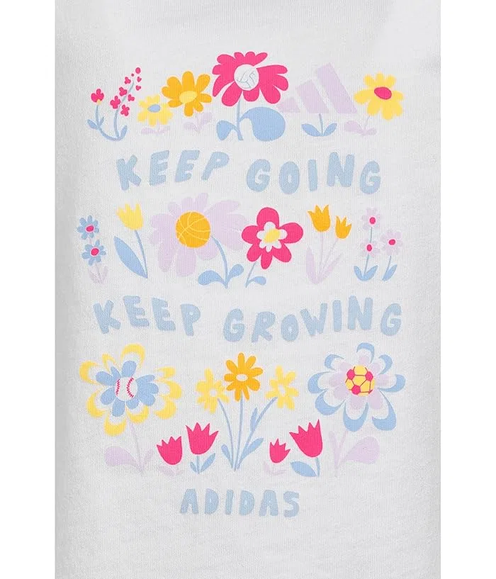 Детский комплект футболка с коротким рукавом и шорты Keep Going Keep Growing Adidas Kids, Light Grey Heather — фото 3