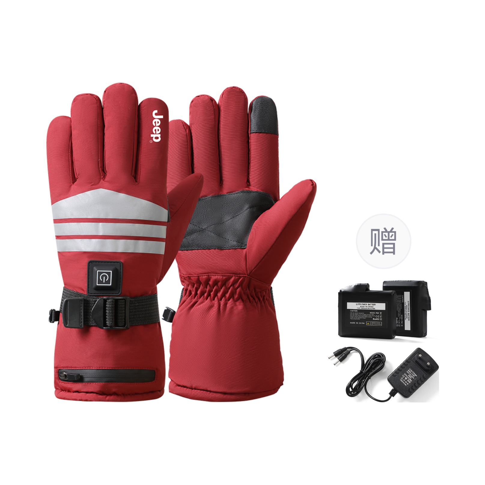 

Спортивные перчатки Men's Jeep, red[5000mah battery 2-pack+battery chargers]