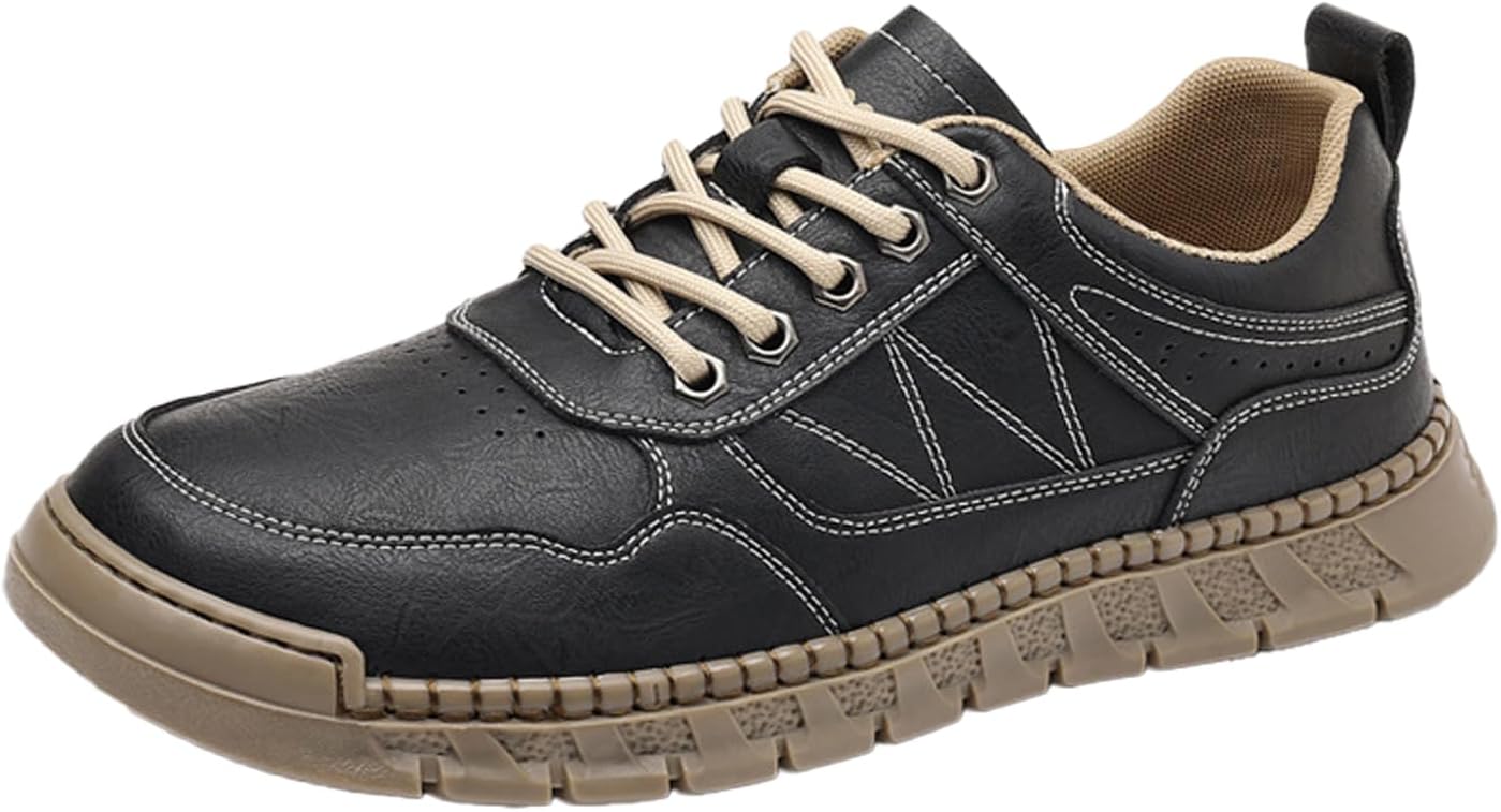 

Мужские повседневные кроссовки, дышащие модные лоферы, оксфорды на подкладке, слипоны, шнуровка, обувь для ходьбы, деловой офис, рабочая и водительская обувь Qwuieoin, черный