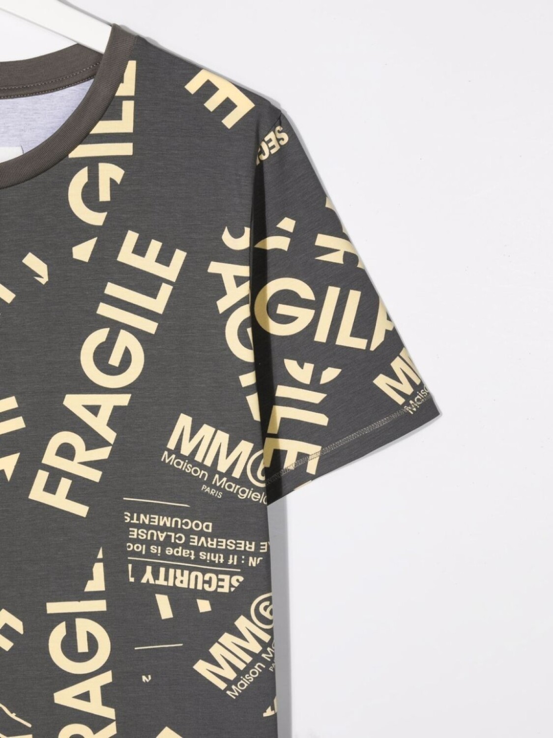 MM6 Maison Margiela Kids футболка с принтом, серый — фото 3