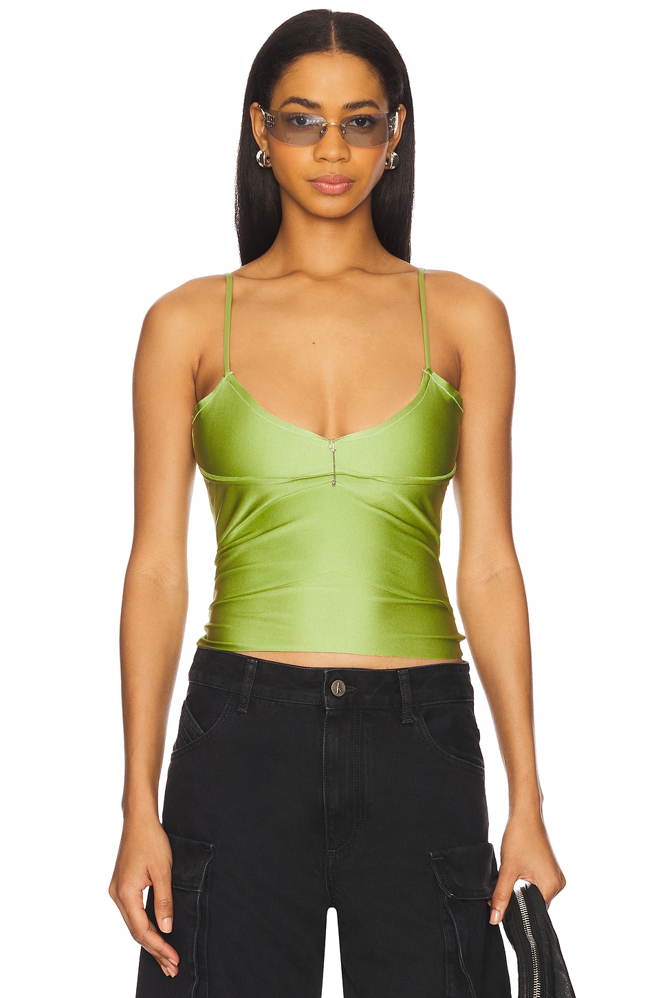 

Двухслойная майка Sami Miro Vintage, lime