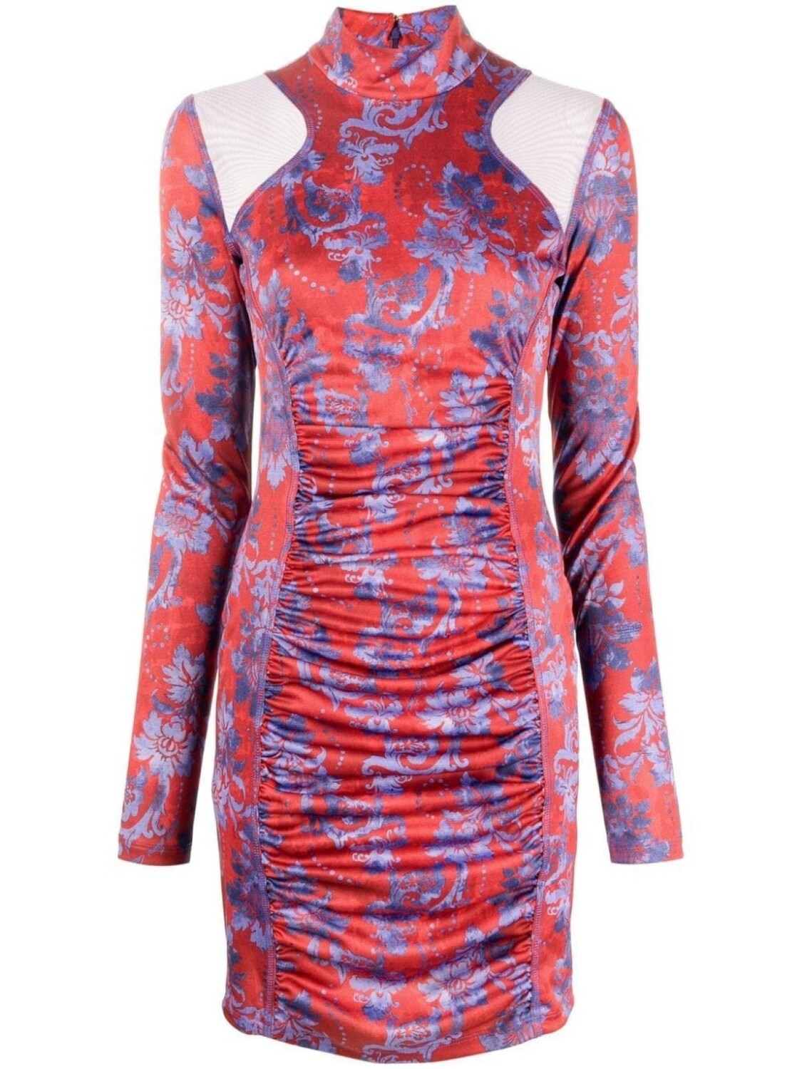 

Versace Jeans Couture платье мини с принтом пейсли и сборками, красный