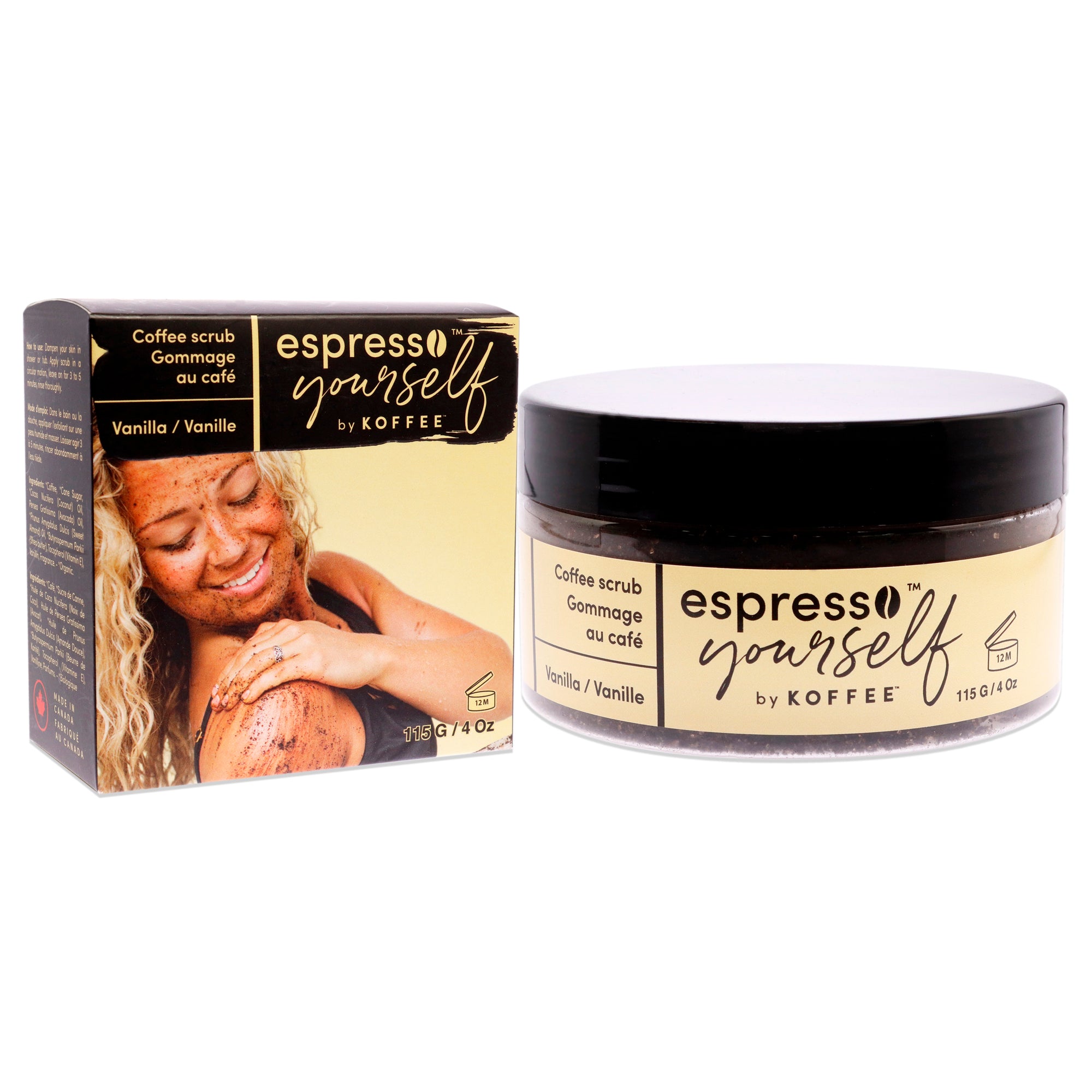 Кофейный скраб «Шоколад» от Koffee Beauty для мужчин и женщин - скраб 4 унции Koffee Beauty, шоколадный — фото 3
