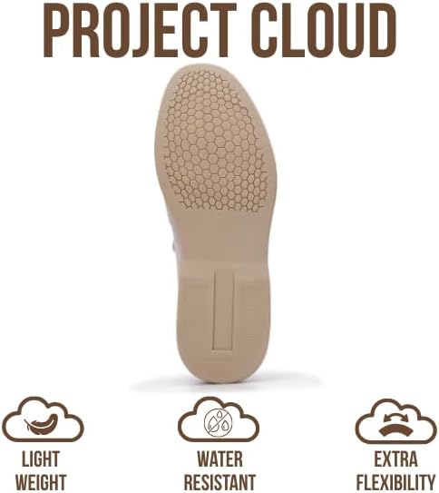Мужские туфли Project Cloud из 100 натуральной кожи с подошвой из пены с эффектом памяти, венецианские лоферы для мужчин - обувь с нескользящей подошвой, мокасины, повседневные мужские туфли (Mark), светло-серый — фото 4
