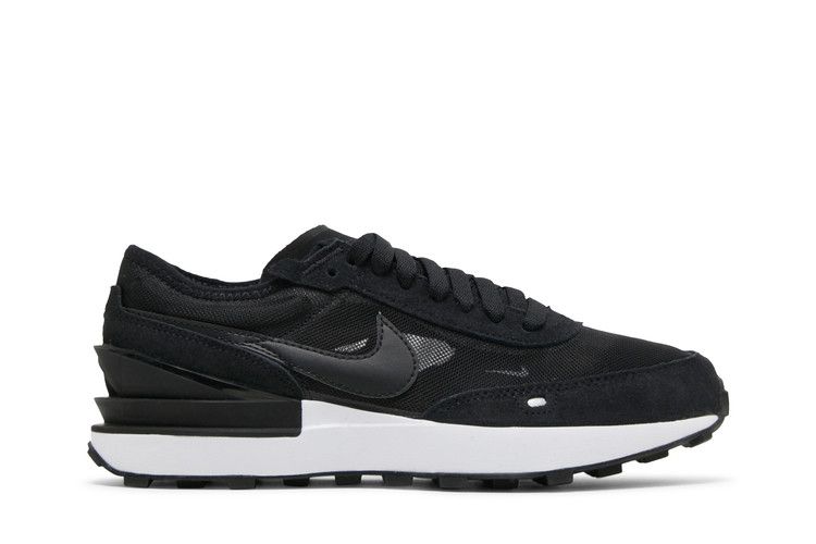 Кроссовки Nike Waffle One GS 'Black', черный — фото 2