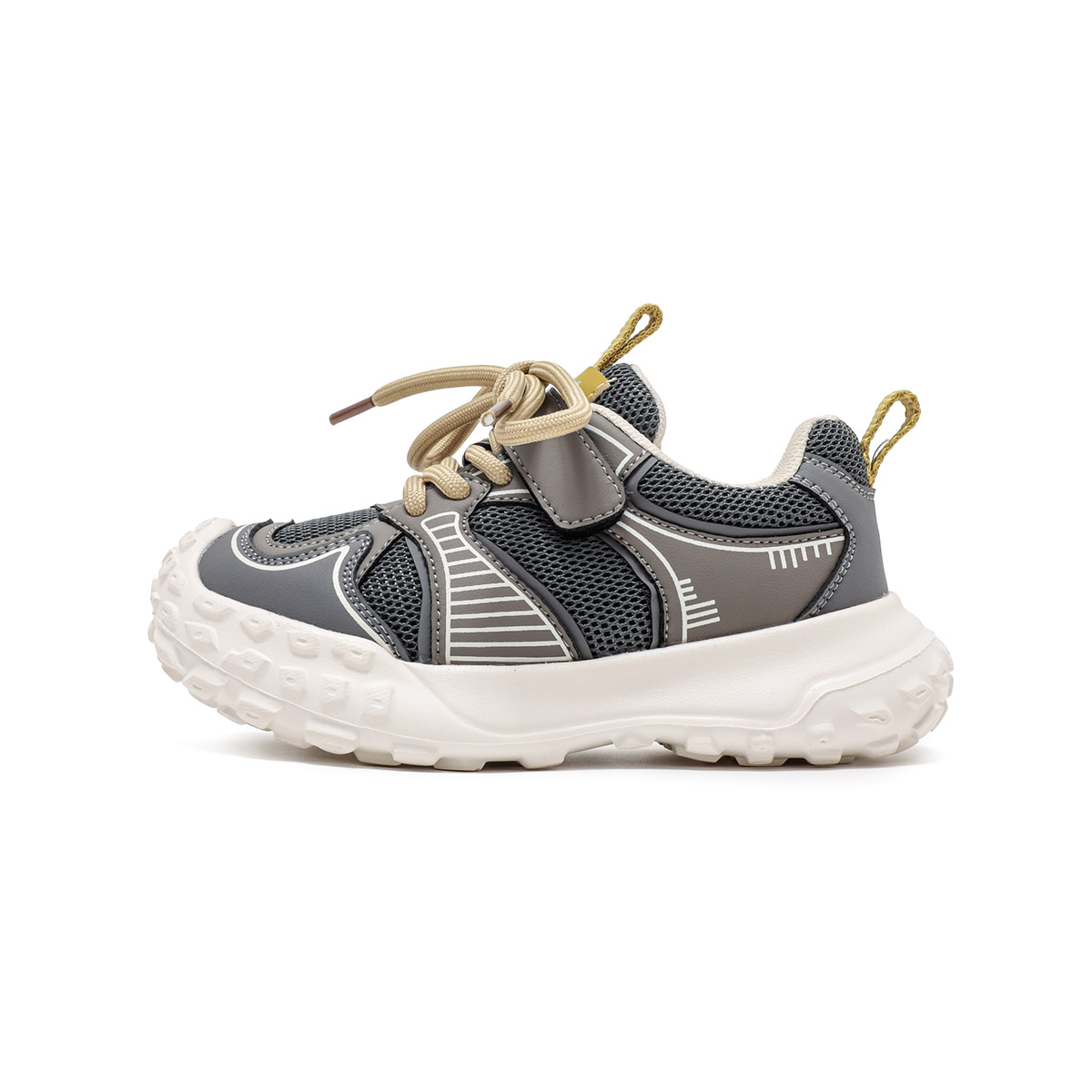 

Нескользящие износостойкие низкие детские кроссовки для повседневной носки ASK, серый/синий