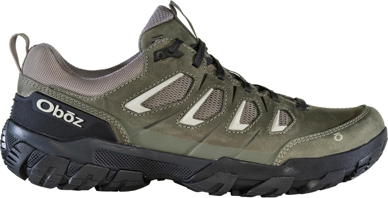 Мужские походные кроссовки Oboz Sawtooth X Low, оливковый — фото 2