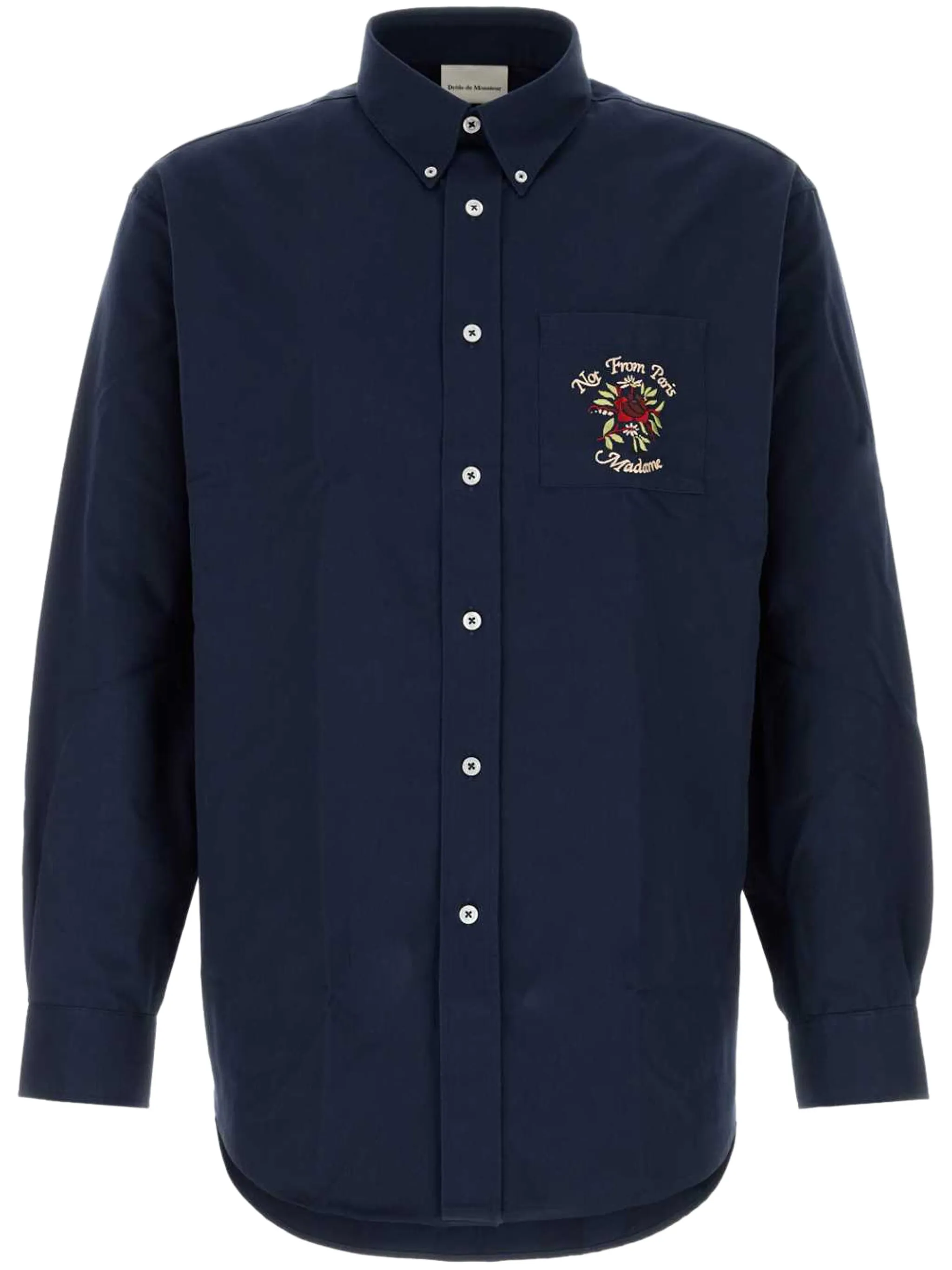 

Рубашка La Chemise Slogan Fleurs Drôle De Monsieur, синий