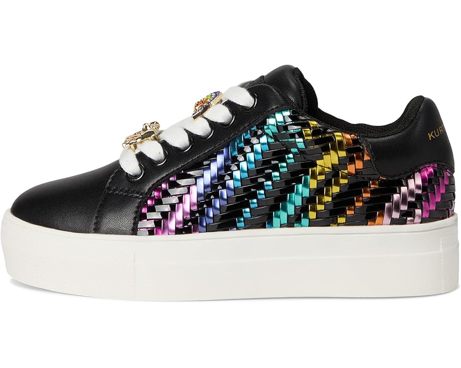 Детские кроссовки Kurt Geiger London Kids Mini Laney Weave (Little Kid/Big Kid), Black Multi — фото 4
