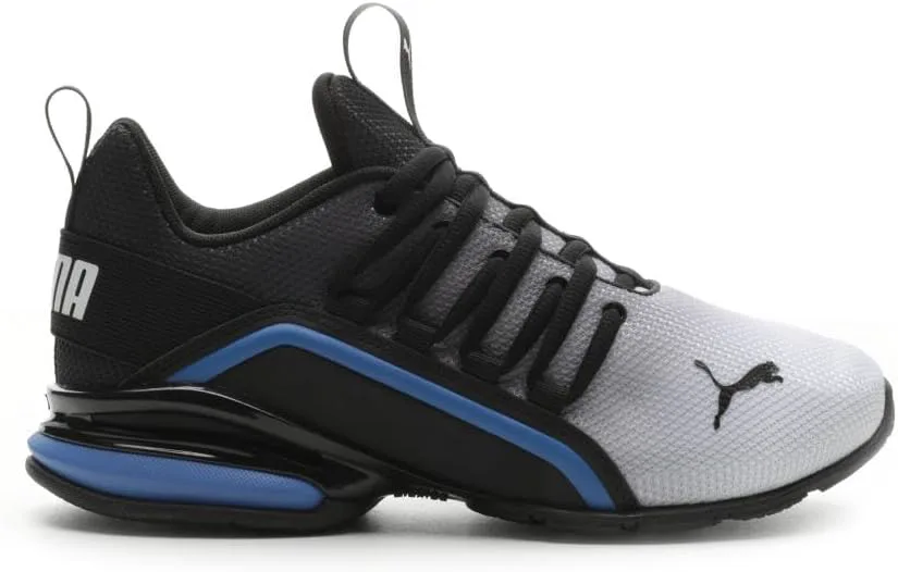 Кроссовки для детей и подростков Puma Axelion для кросс-тренинга, белый/черный/синий — фото 4