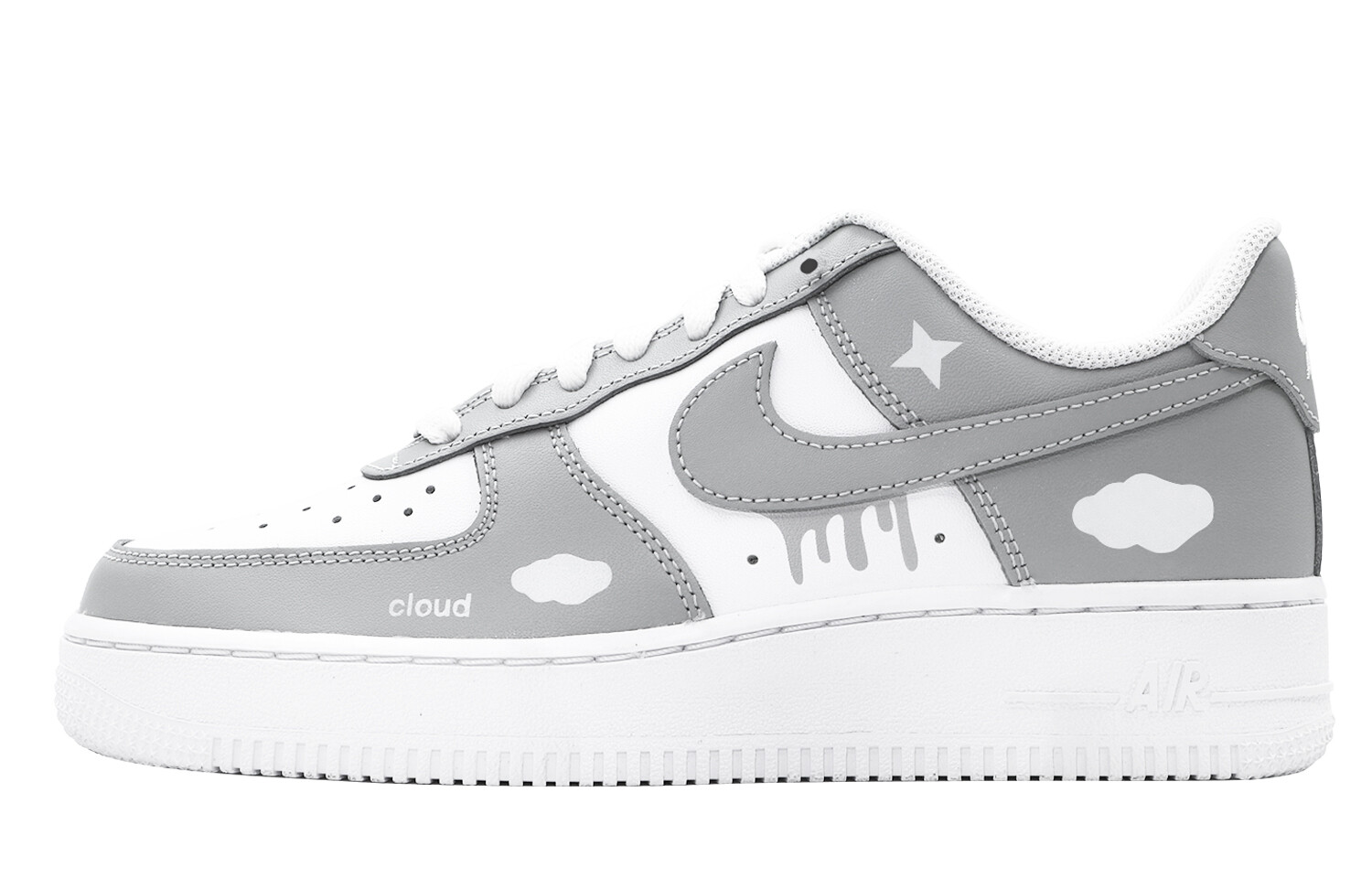 

Кроссовки Air Force 1 для скейтбординга, унисекс, низкие, серый/белый Nike