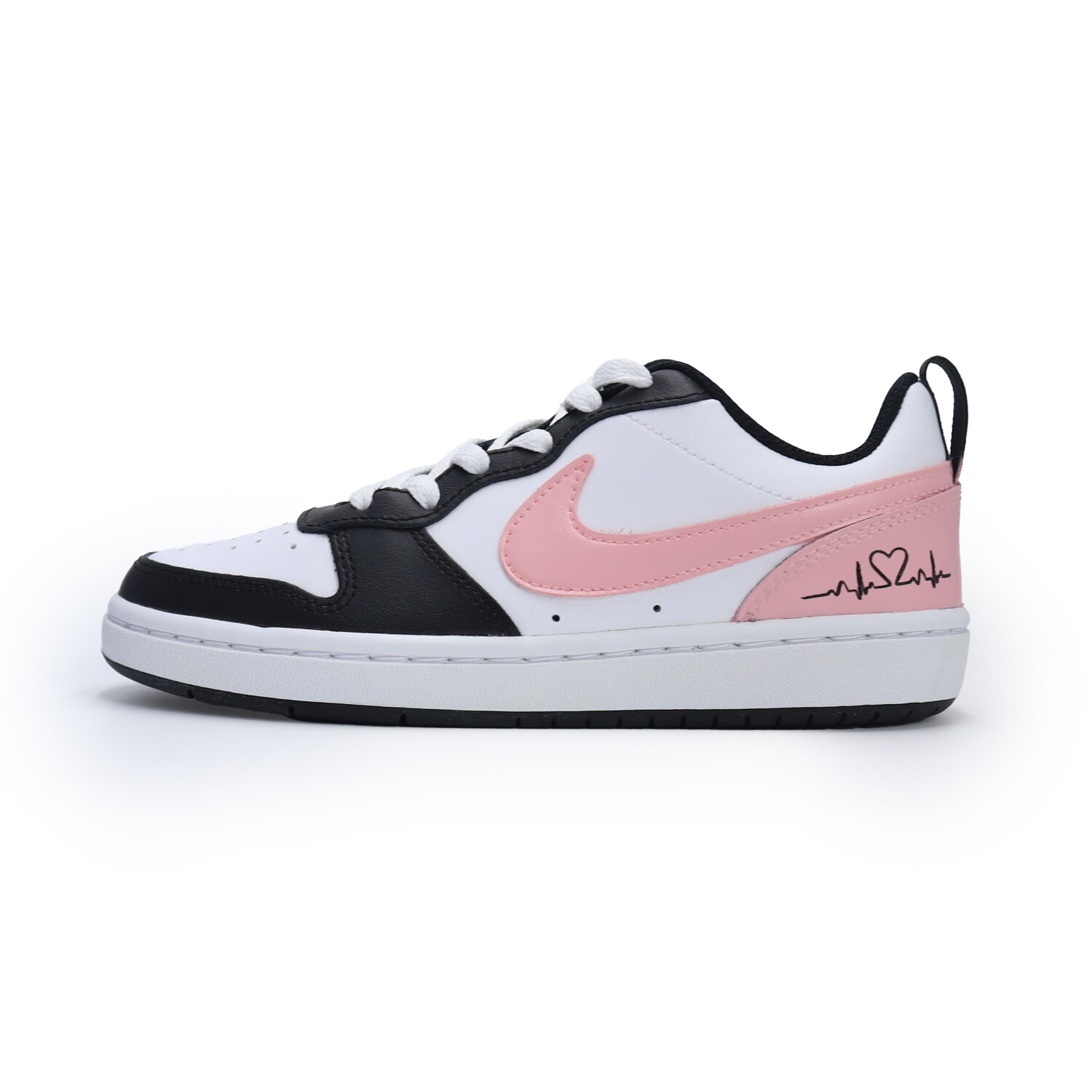 

Кроссовки Nike Court Borough Skateboarding Shoes Women's Low-top Core Black / Cloud White / Team Shock Pink 2, черный