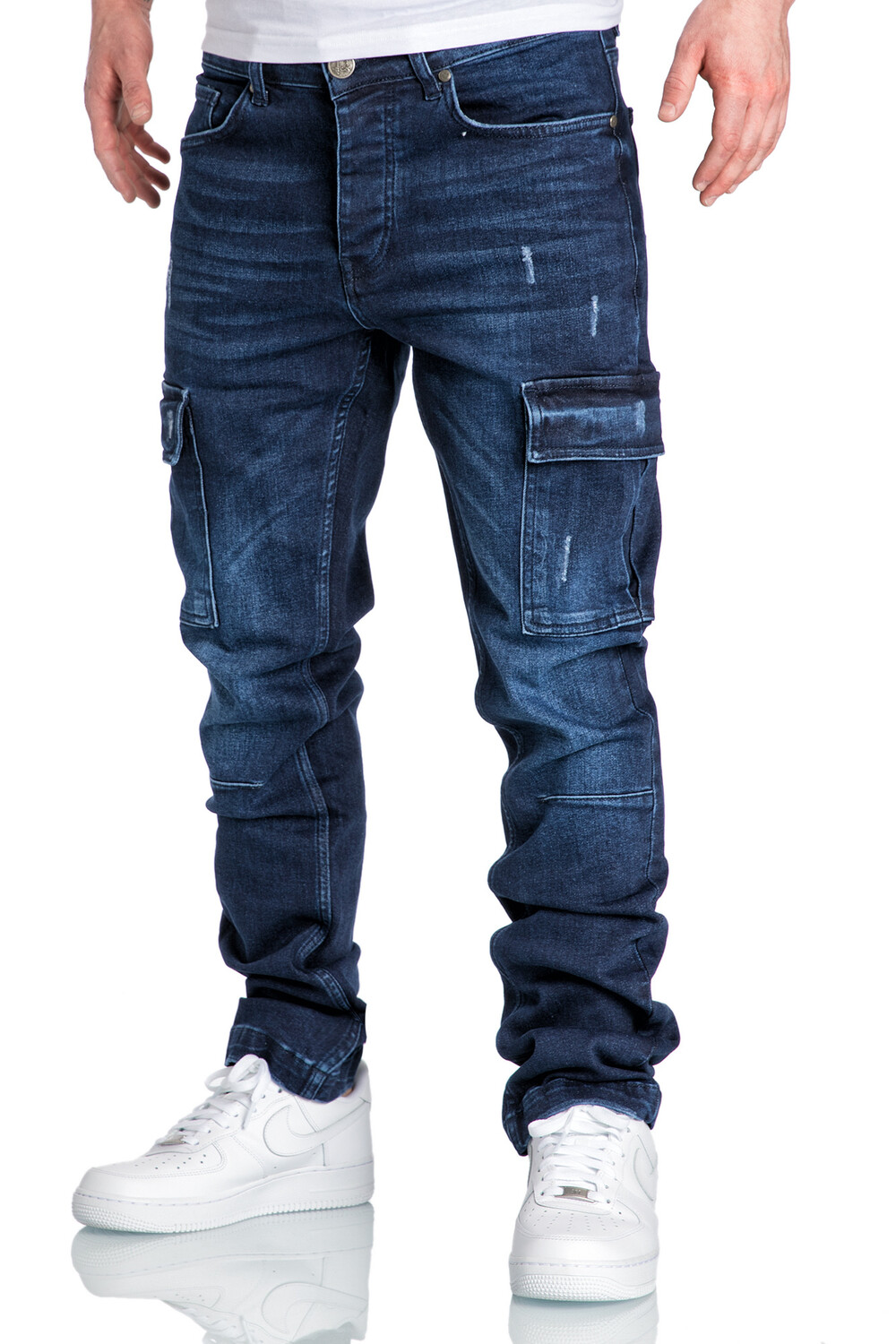 

Джинсы Amaci&Sons Regular Slim Cargo MIAMI, темно синий