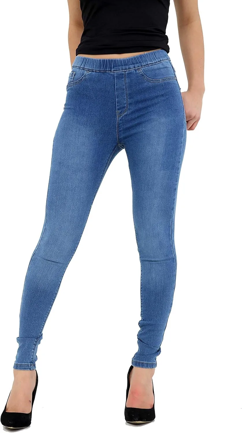 

Женские джинсы-джеггинсы Denim Stretchy Skinny с карманами, размеры 4-24 Unbranded