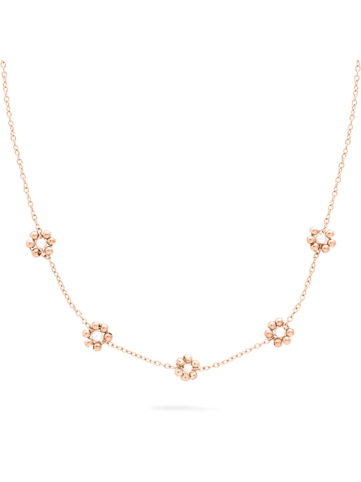 

s.Oliver Жемчужное колье в форме цветка из розового золота