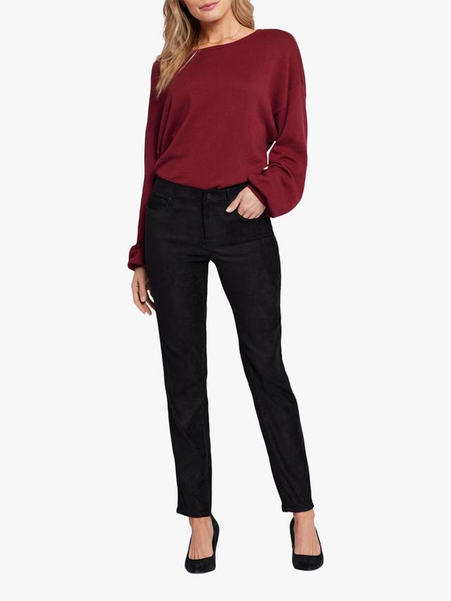 

Штаны Sheri Slim из искусственной замши NYDJ, Black