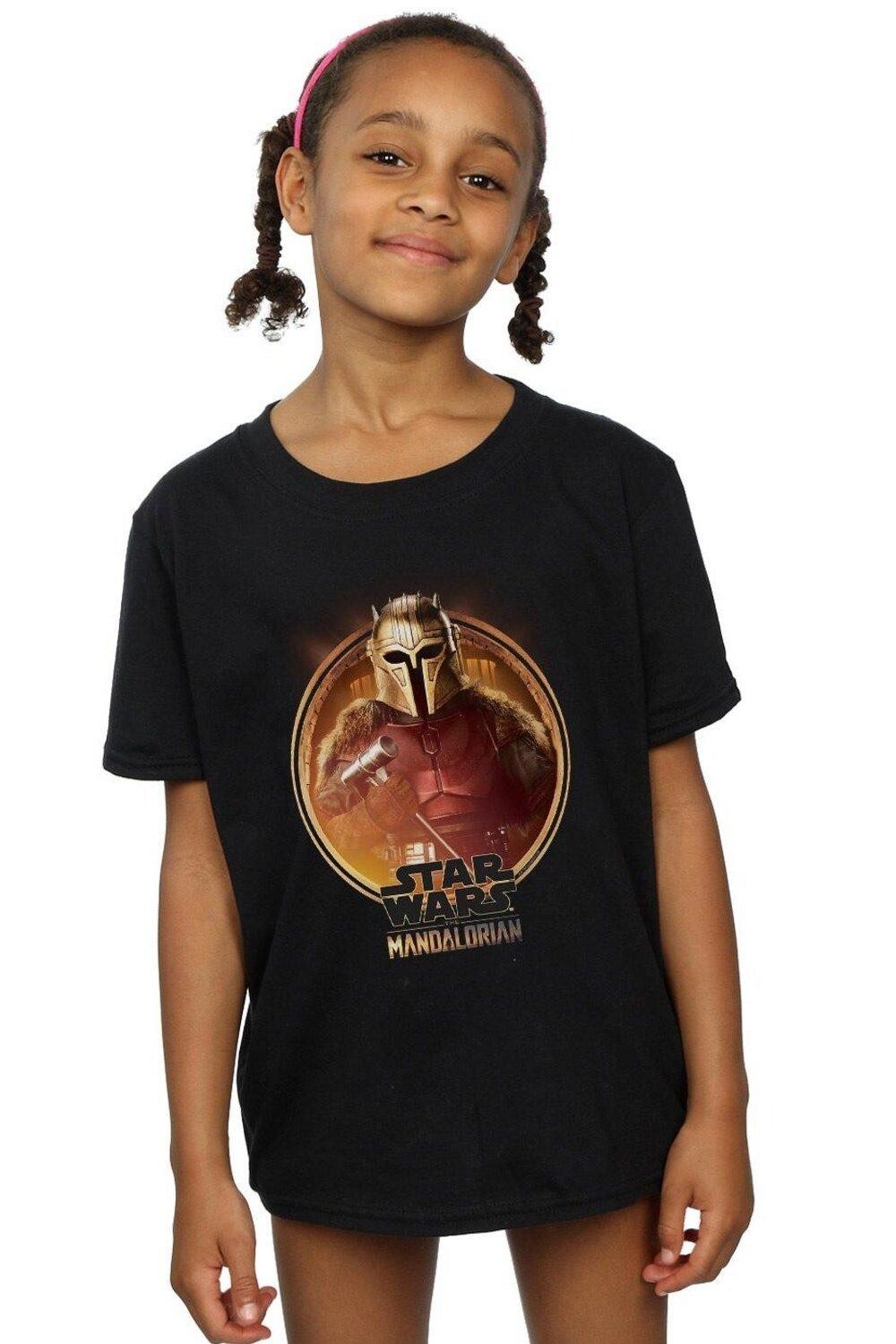 

Хлопковая футболка в рамке The Mandalorian The Armorer Star Wars, черный
