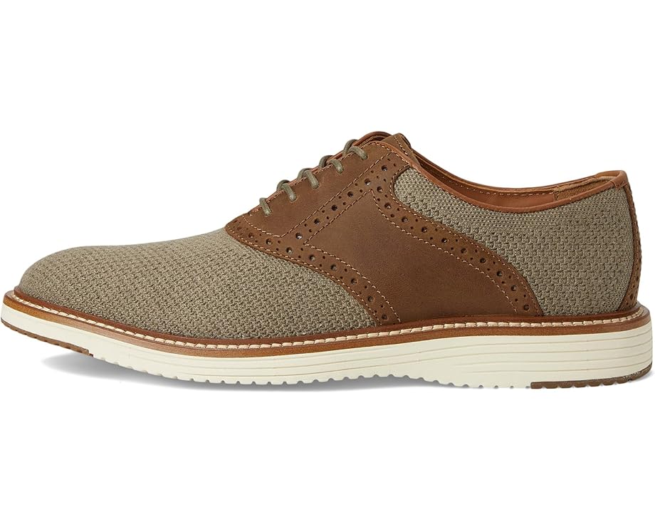 Мужские оксфорды Johnston & Murphy Upton Knit Saddle, Taupe Knit/Brown Oiled Full Grain — фото 4