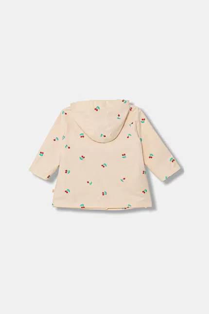 Куртка детская с вышивкой вишни United Colors of Benetton, бежевый — фото 2