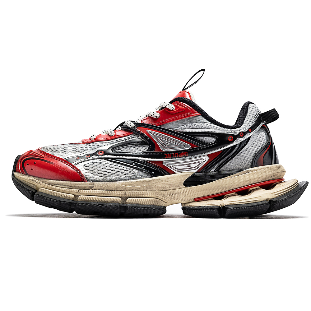 

ANTA SNEAKERVERSE Износостойкие дышащие низкие повседневные туфли мужские серые, красные, черные