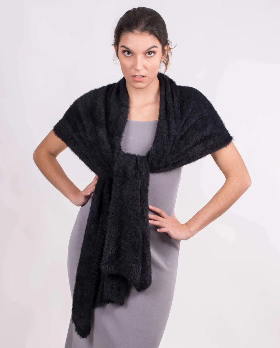 

Черная праздничная шаль MR Complements