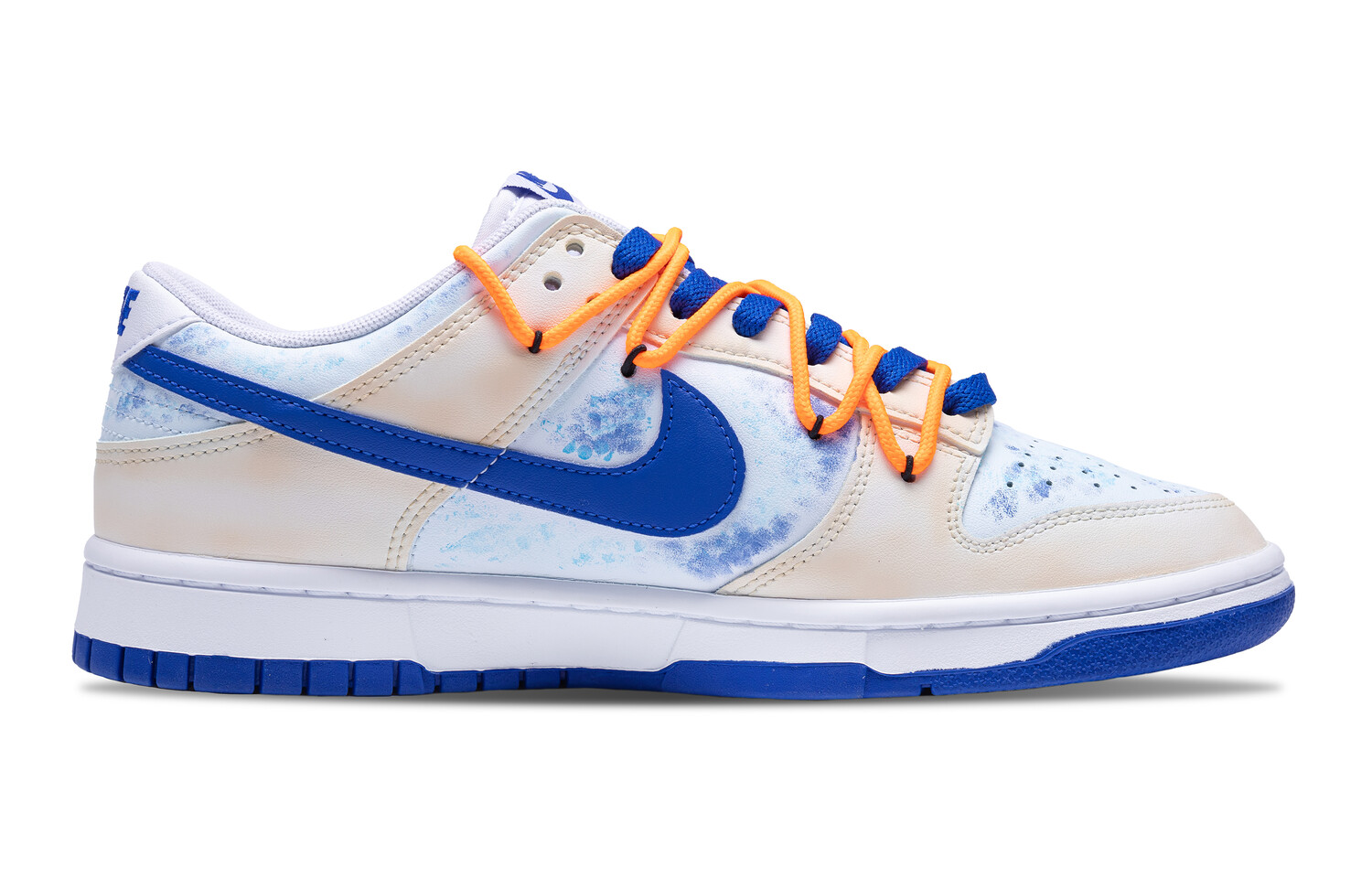

Кроссовки Nike Dunk Skateboarding Shoes Men Low-top Orange/white/blue, синий