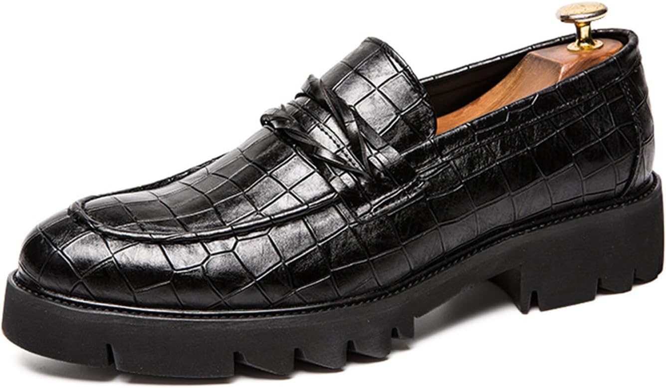 

Мужские классические лоферы с принтом «пенни», модные повседневные лоферы с принтом, туфли без шнурков для мужчин Purubylley, черный