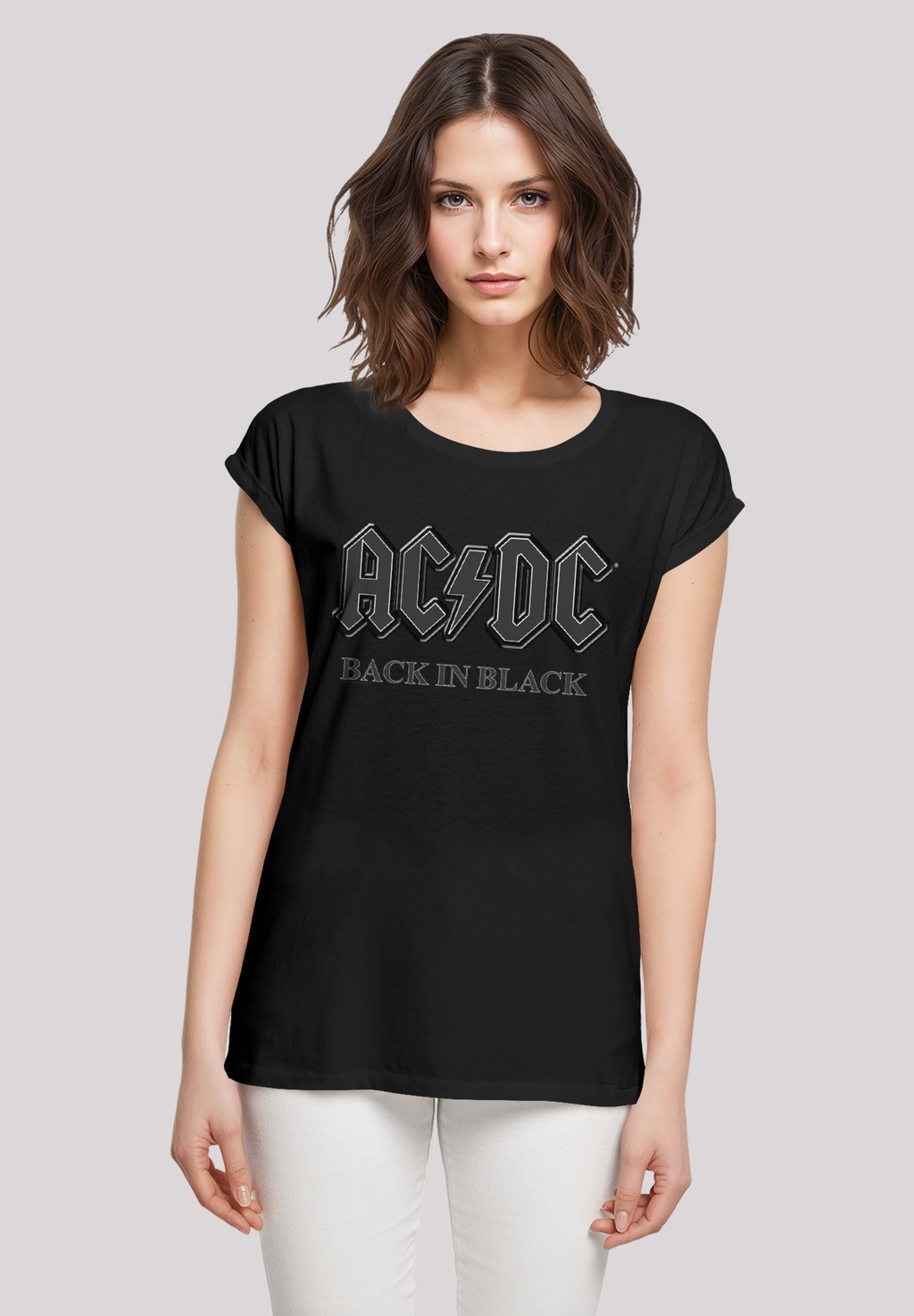 

Футболка с принтом ACDC BACK F4NT4STIC, черный