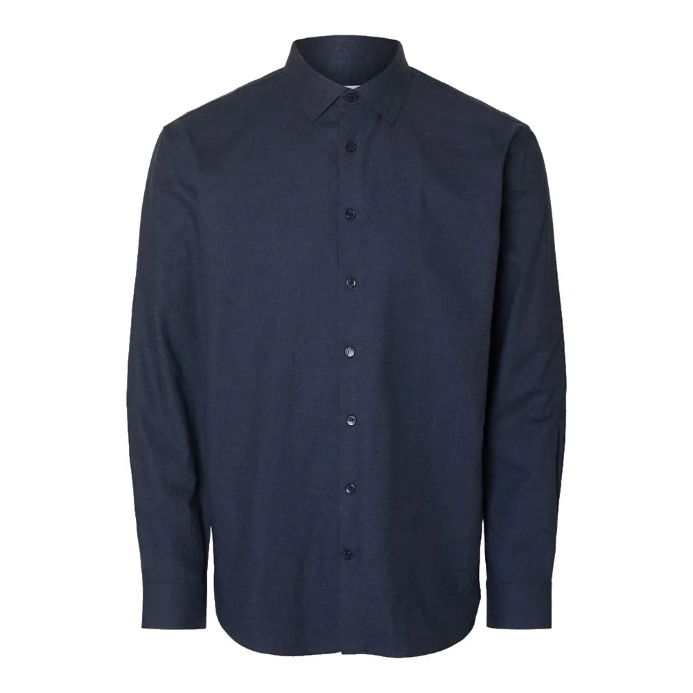 

Рубашка Selected Leo Heather Regular Fit, синий