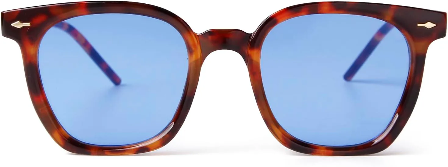 

Солнцезащитные очки ADE WU в стиле ретро, ​​квадратная оправа, модные винтажные, унисекс, маленькая квадратная оправа, тонированные линзы, Tortoiseshell/Blue