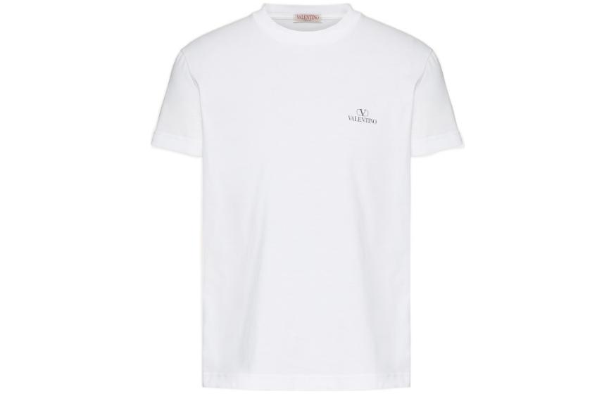 

Футболка с коротким рукавом и круглым вырезом Valentino, белый
