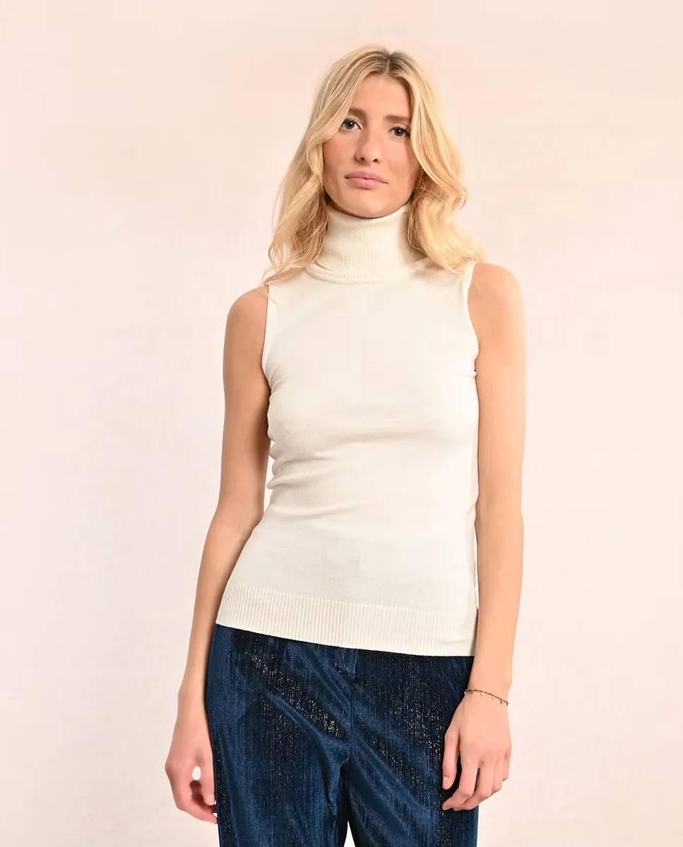 

Женский свитер с высоким воротником без рукавов Molly Bracken, цвет Crudo