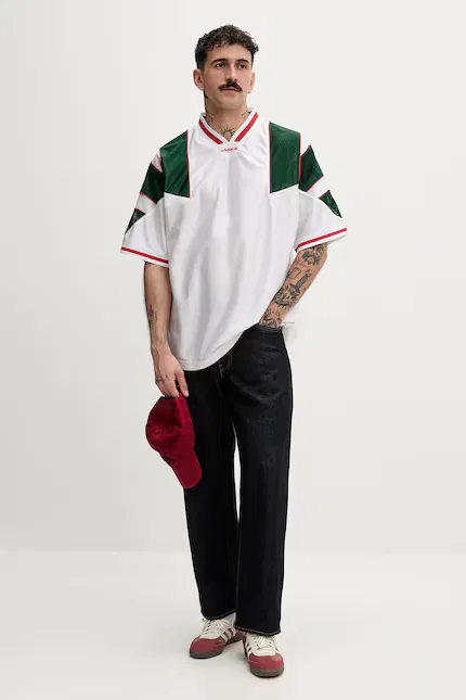 Футболка с сетчатой структурой T-shirt Adidas Originals, белый — фото 2