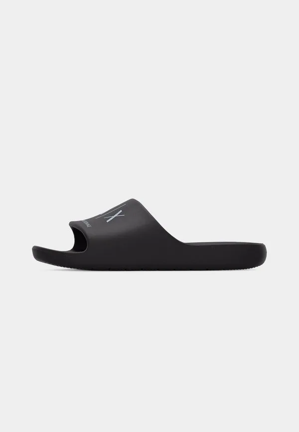 Пузырьковые мулы Armani Exchange, Black/Optic White