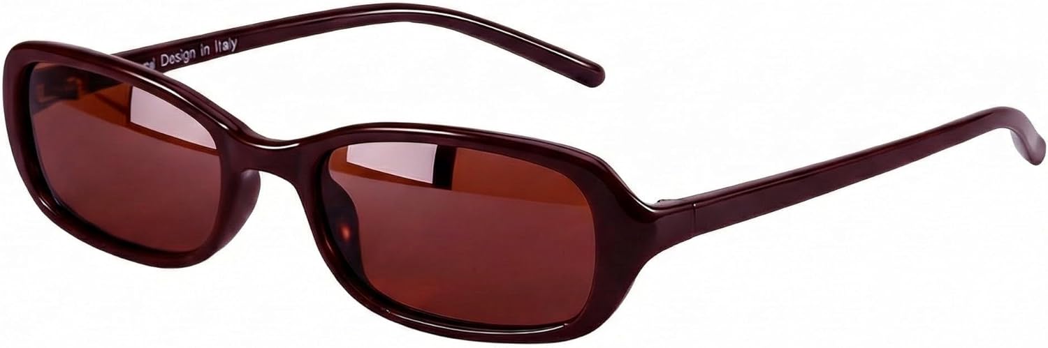 

Солнцезащитные очки FancyPink Polarized Retro Oval для женщин, маленькие, стильные, в винтажном стиле 90-х, модные, узкие, в стиле Y2k, с зеркальными линзами, A04-wine Red