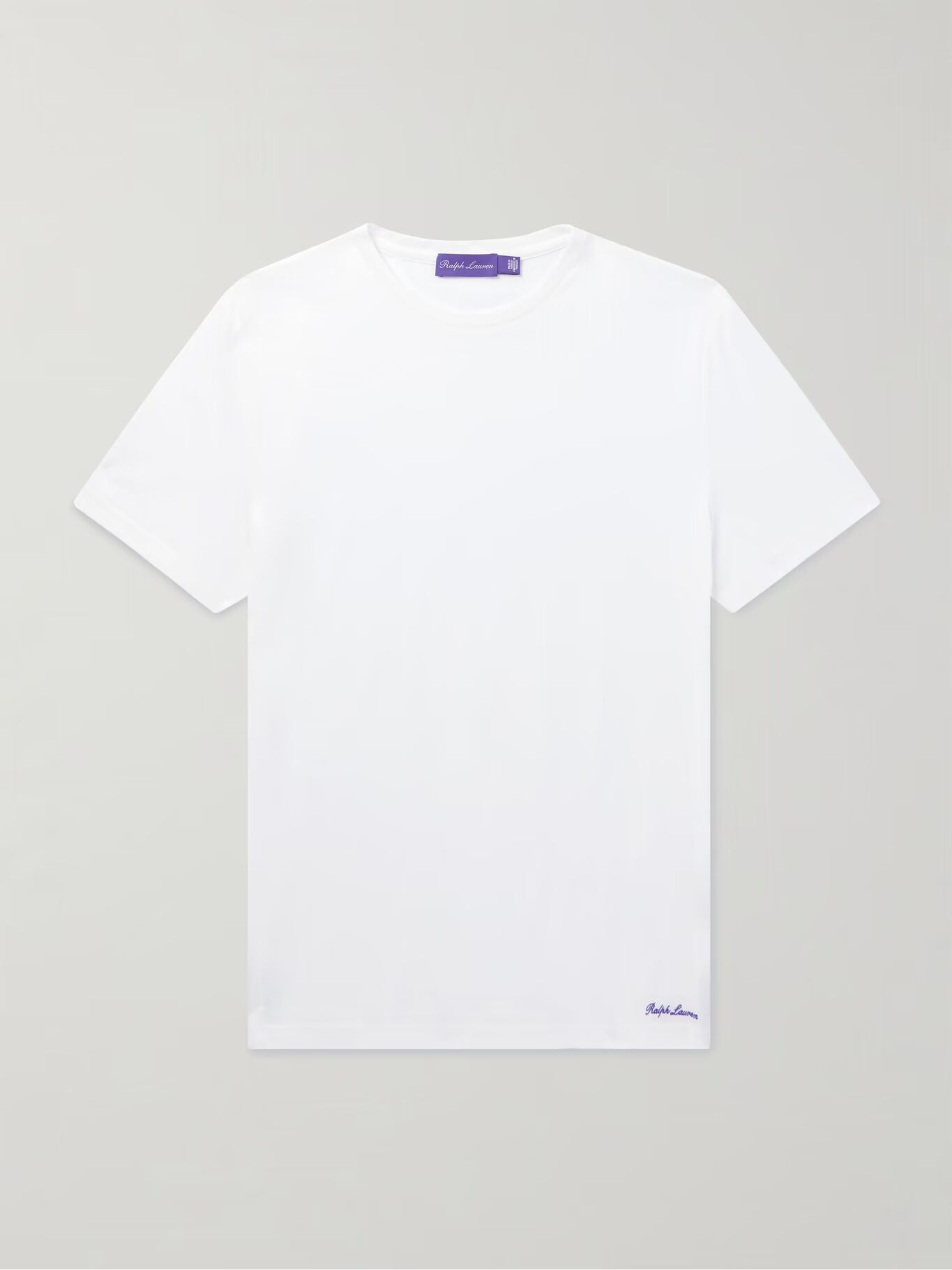 

Футболка из хлопка-флис с вышитым логотипом RALPH LAUREN PURPLE LABEL, белый
