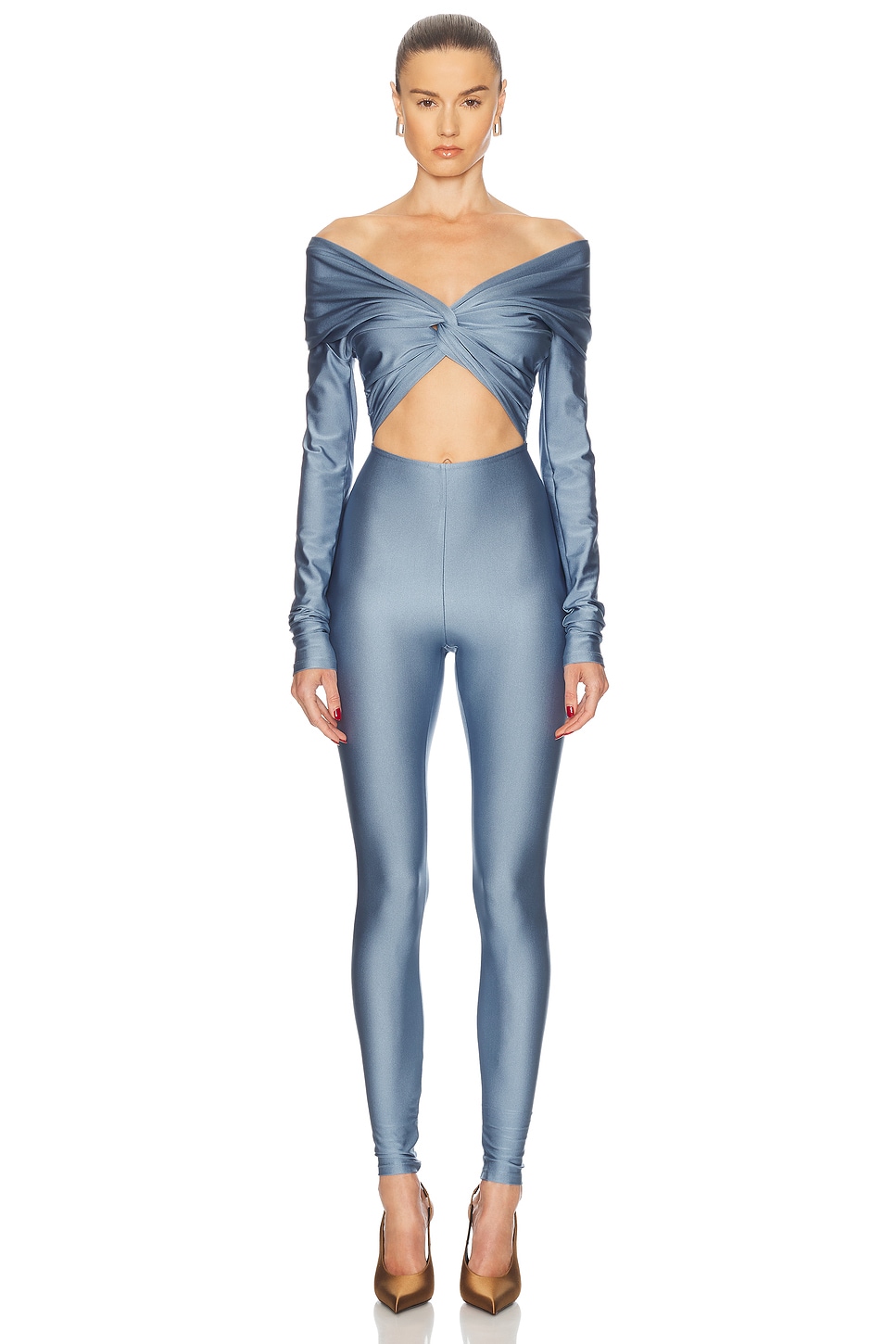 

Kendall Off Shoulder Комбинезон The Andamane, Periwinkle