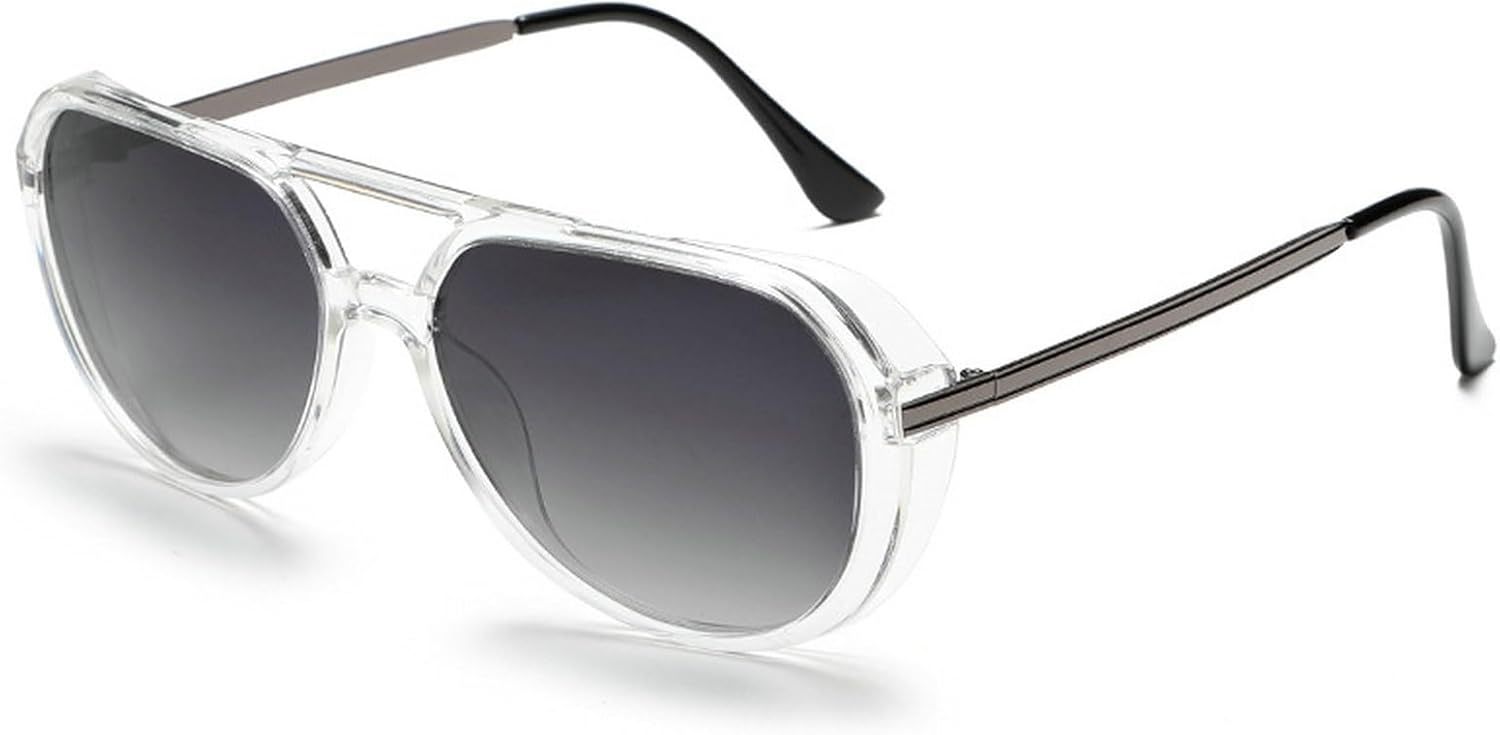 

Винтажные солнцезащитные очки-пилот большого размера для женщин и мужчин, модные ретро-очки-пилот в стиле 70-х, с крупной оправой, черные солнцезащитные очки для женщин mincl, C7