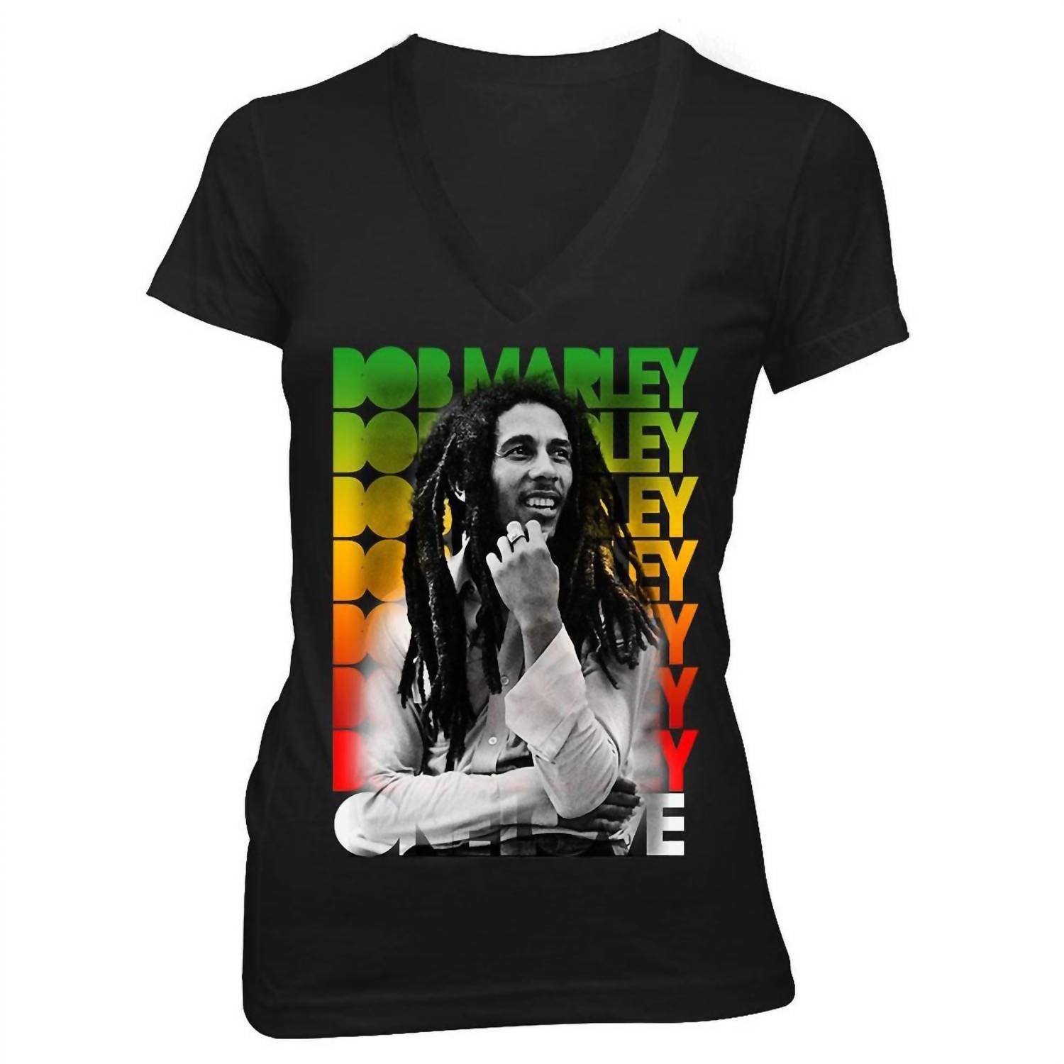 

Женская футболка Bloc Rasta Juniors черного цвета Bob Marley, черный