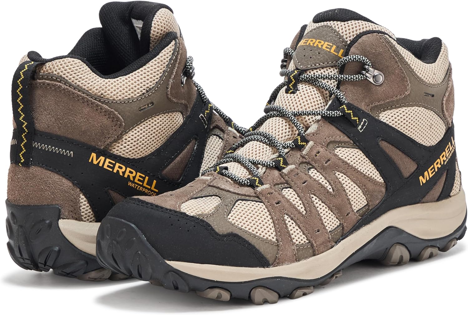 Мужские водонепроницаемые походные ботинки Merrell Accentor 3 Mid, золотой — фото 3