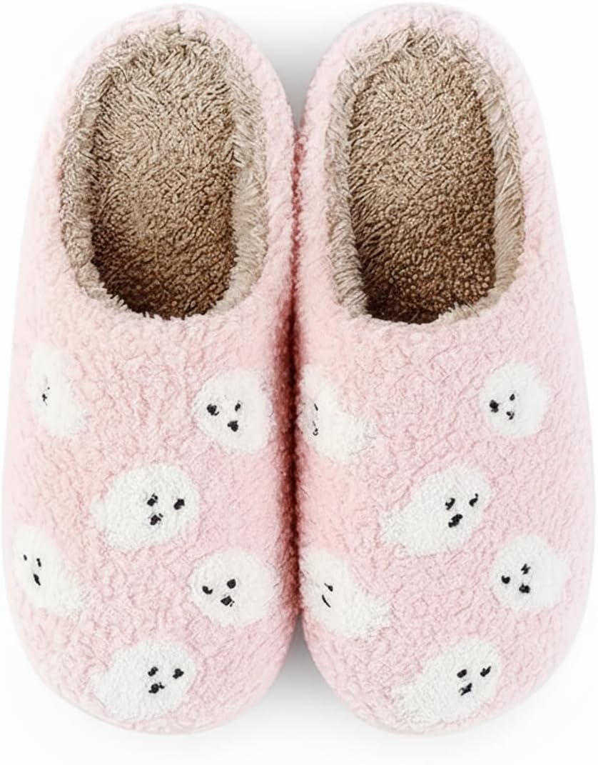 

Унисекс тапочки DakinFu «Встретимся в полночь», пушистые теплые домашние тапочки для зимы, для дома и улицы, розовый