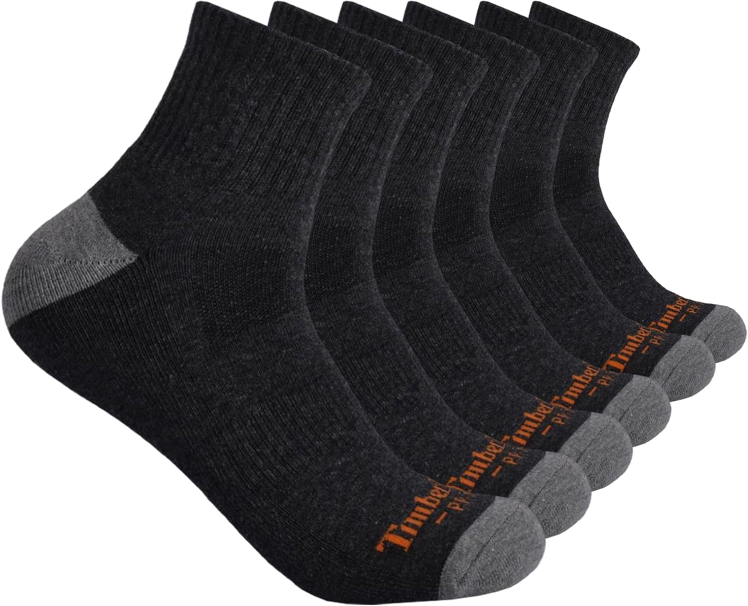 

Timberland PRO мужские носки Quarter, 6 пар, Charcoal Heather