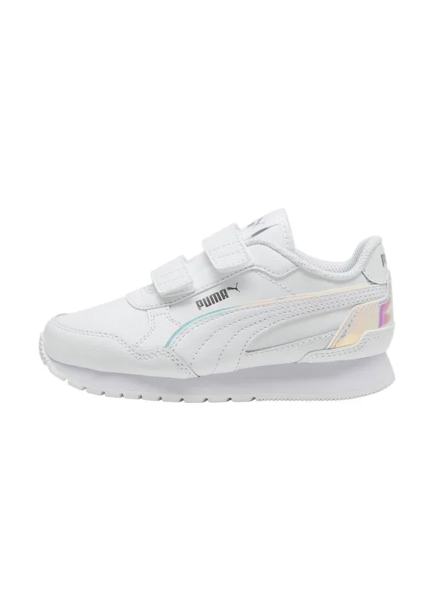 Кроссовки st runner v4 holo, белые, белые, серебристые Puma, White- White- Silver