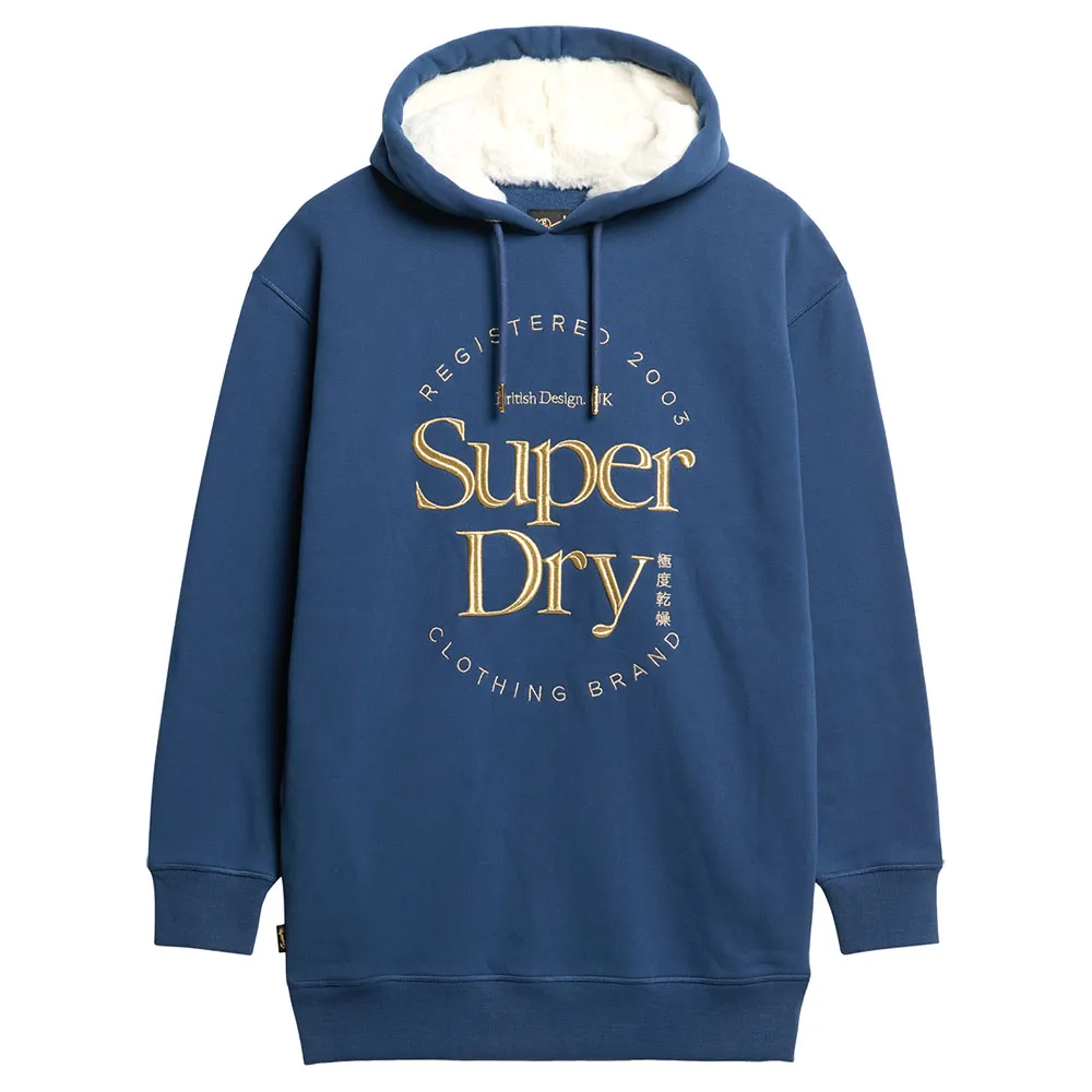 

Платье Superdry Luxe Metallic Logo, синий