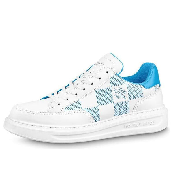 

Кроссовки beverly hills sneakers 'white with blue plaid' Louis Vuitton, белый