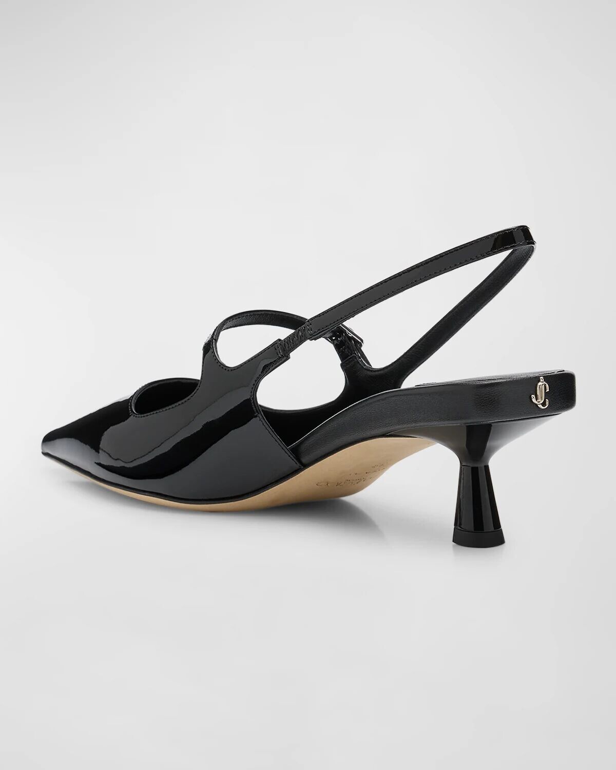 Патентованные туфли Мэри Джейн с пяткой на пятке Didi Jimmy Choo, черный — фото 4