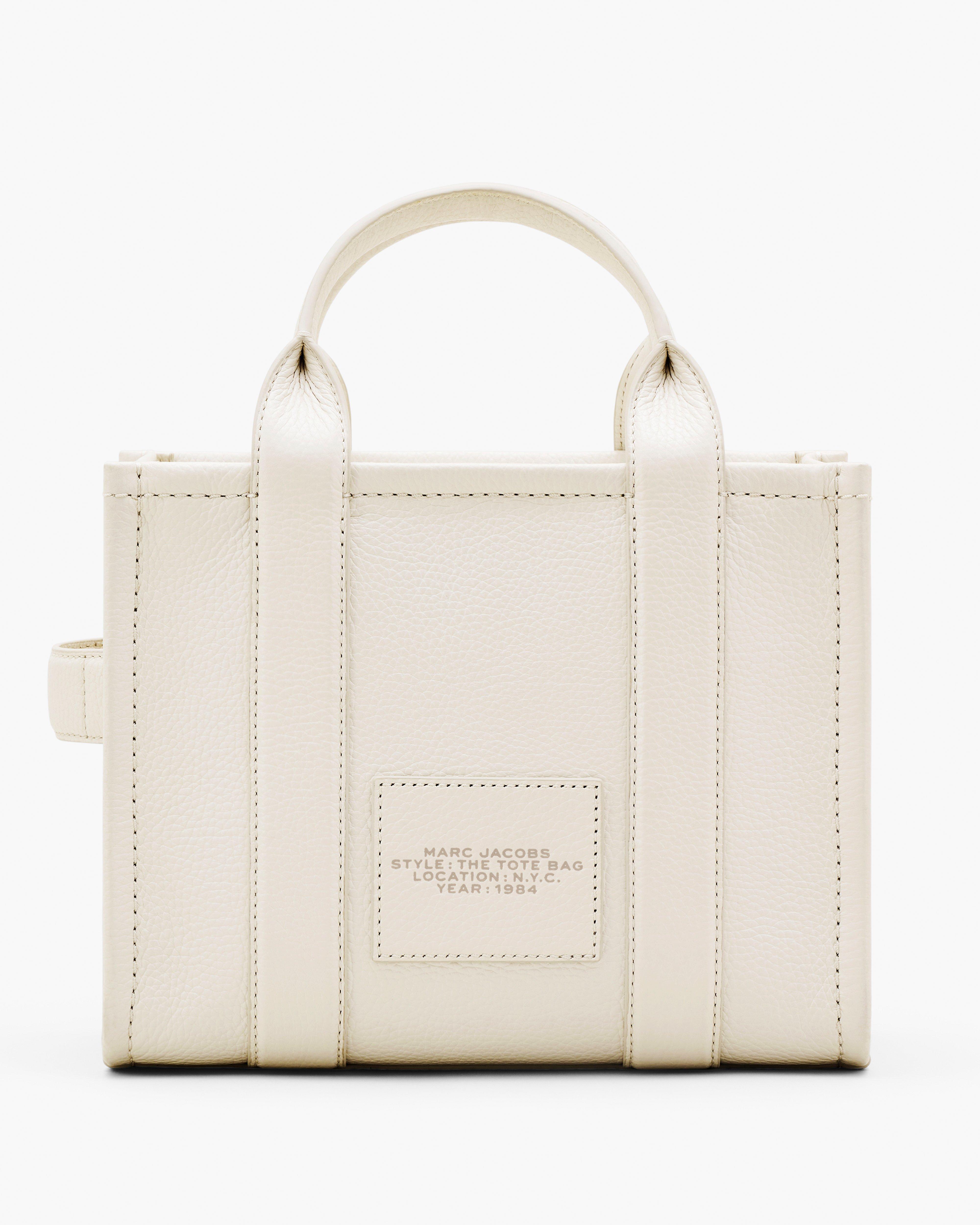 Маленькая кожаная сумка-тоут Marc Jacobs, цвет Cotton/Silver — фото 3